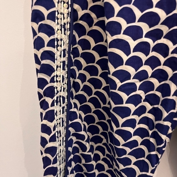 2/40$ Anthropologie mermaid print navy and white size xs - Picture 4 of 13